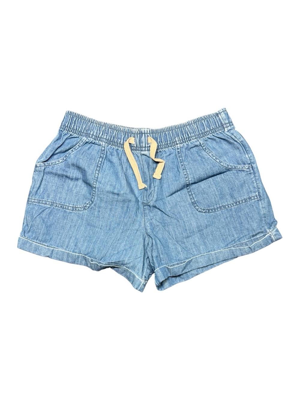Wonder Nation Girls Chambray Pull-On Shorts Blue Size XL 14-16 Drawstring